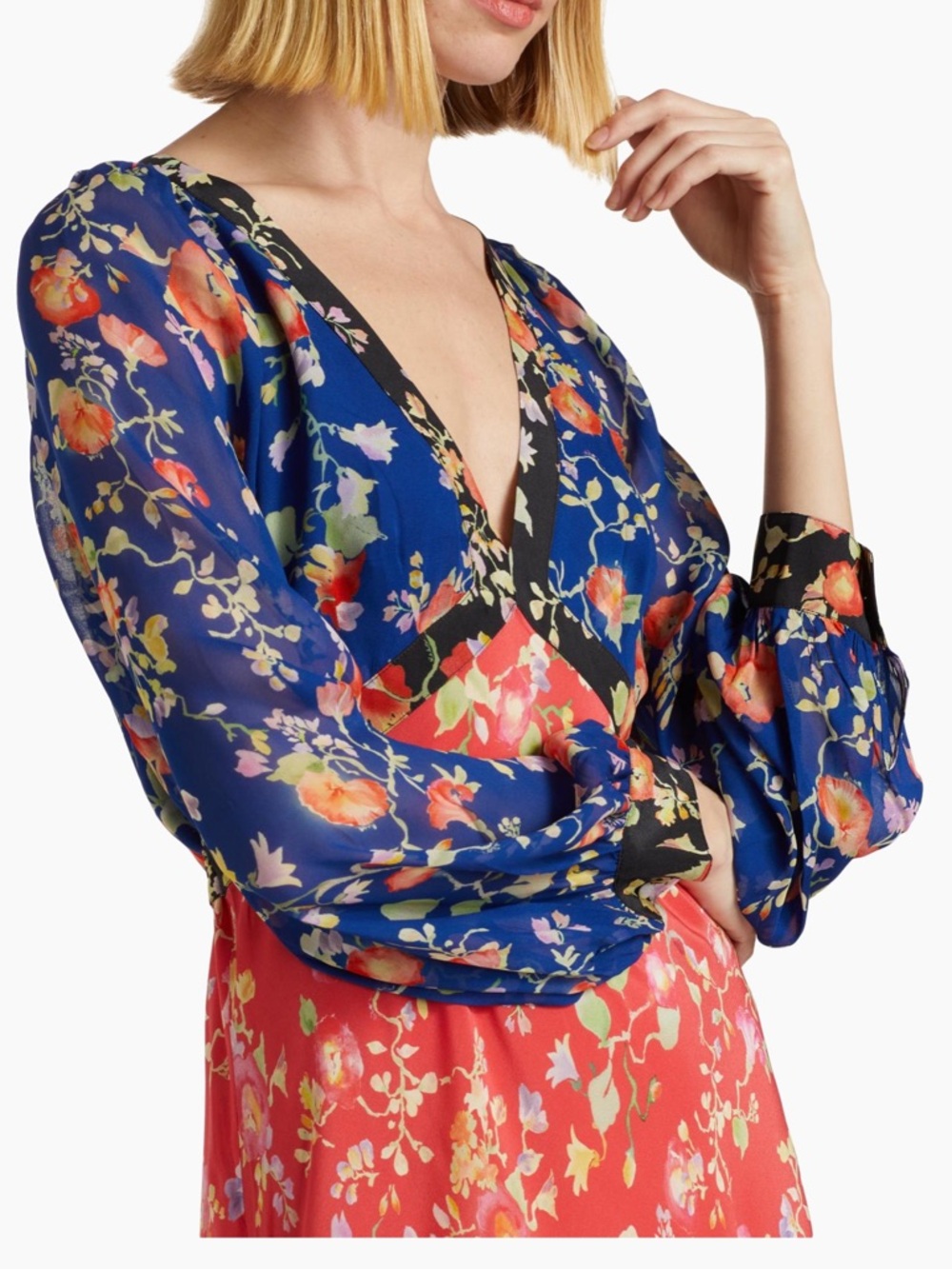 💙🧡NWT RIXO IN THE SPIRIT OF PALM BEACH AYLA MIDI DRESS IN SIZE XL - Picture 6 of 17